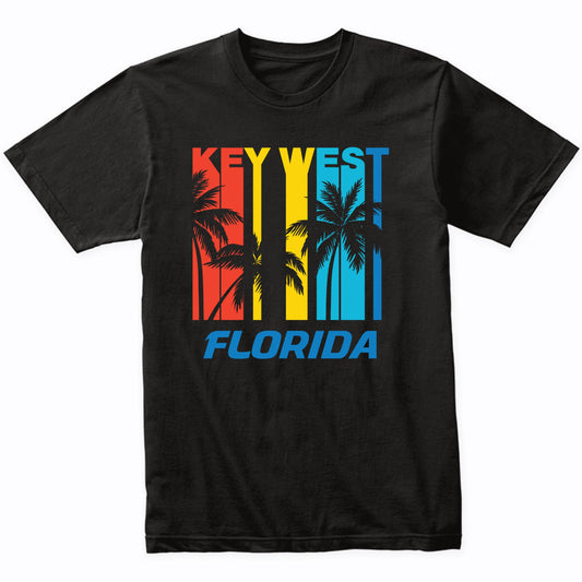 Retro Key West Florida Palm Trees Vacation T-Shirt