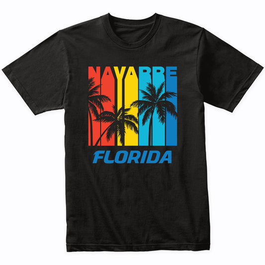 Retro Navarre Florida Palm Trees Vacation T-Shirt