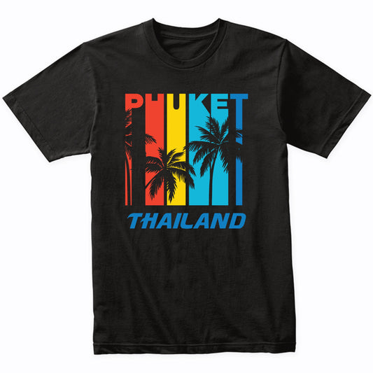 Retro Phuket Thailand Palm Trees Vacation T-Shirt