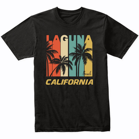 Retro Laguna Beach California Palm Trees Vacation T-Shirt
