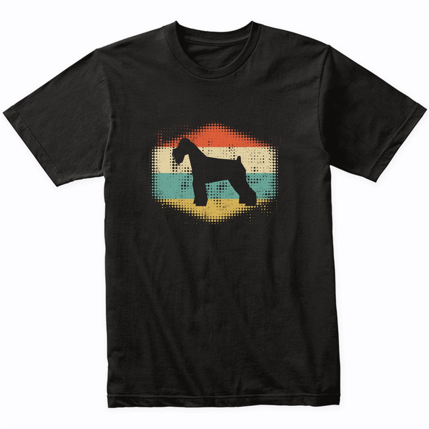 Vintage Retro Schnauzer Silhouette Dog Owner T-Shirt