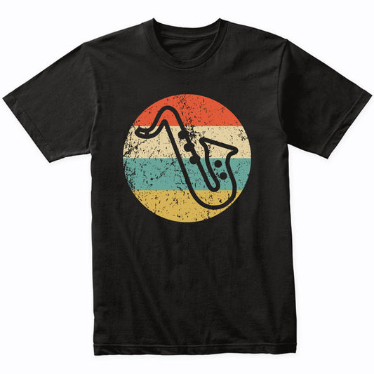 Saxophone Retro Style Music T-Shirt