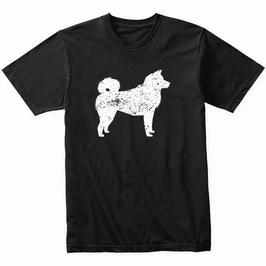 Distressed Akita Silhouette Dog Owner T-Shirt