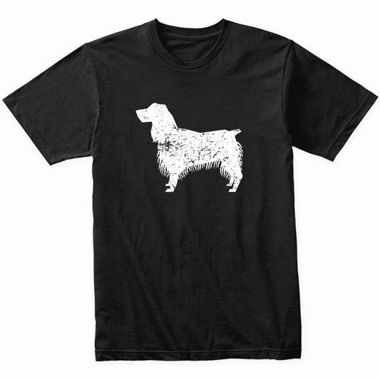 Distressed English Springer Spaniel Silhouette Dog Owner T-Shirt
