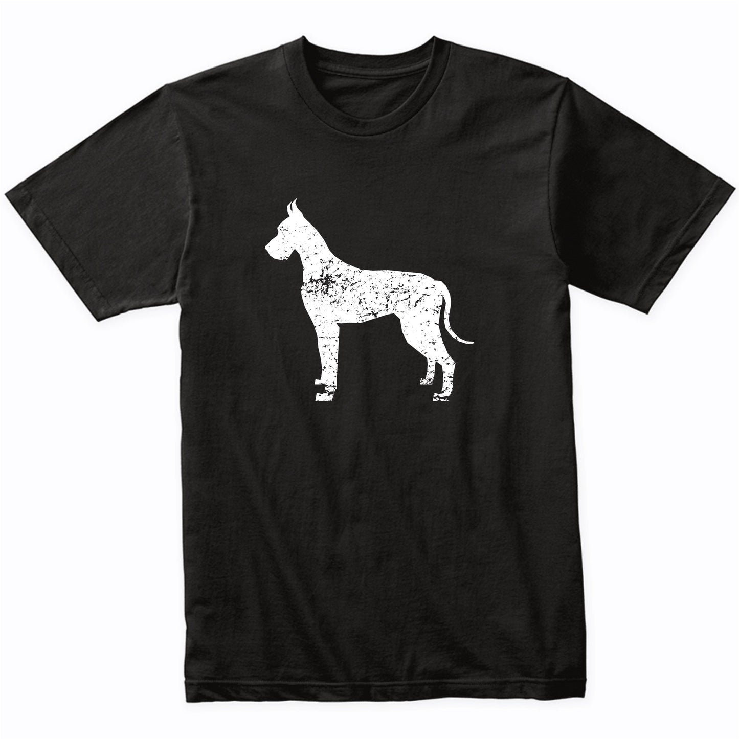 Distressed Great Dane Silhouette Dog Owner T-Shirt