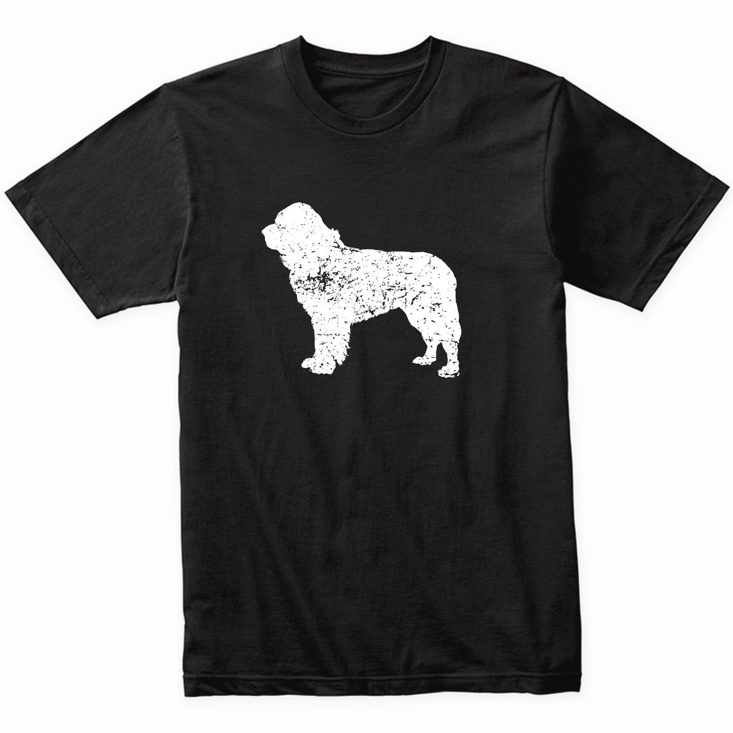 Distressed Newfoundland Silhouette Dog Owner T-Shirt