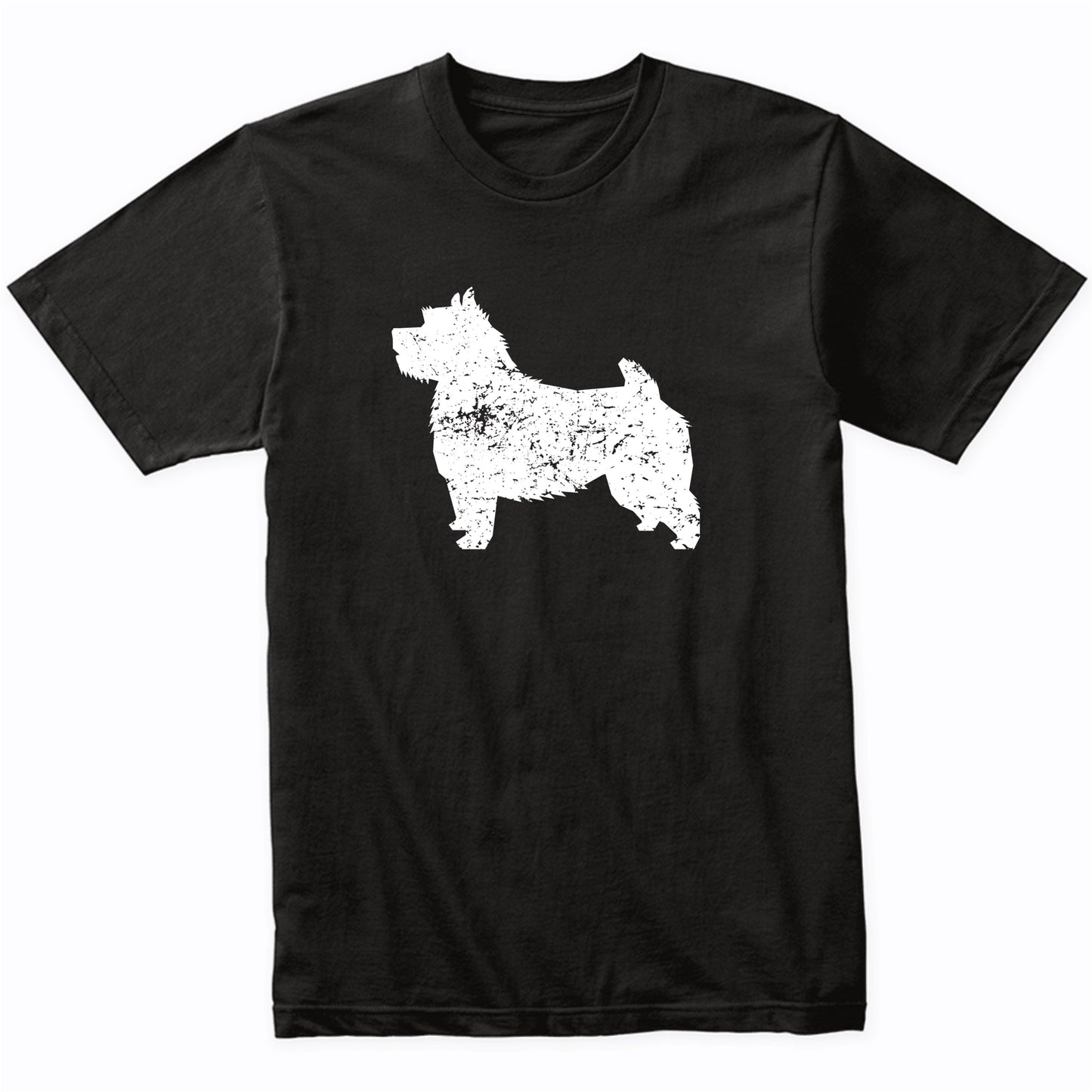 Distressed Norwich Terrier Silhouette Dog Owner T-Shirt