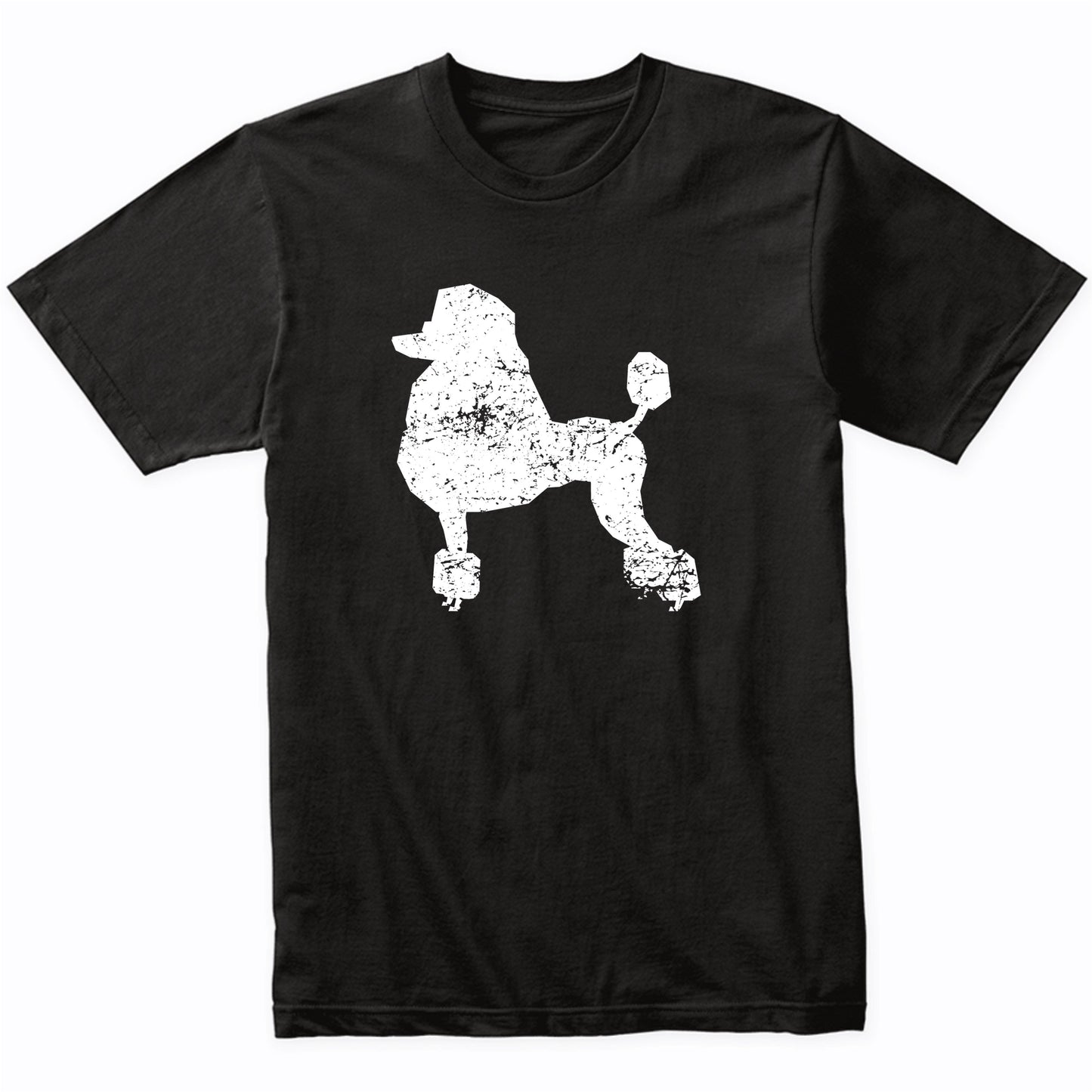 Distressed Poodle Silhouette Dog Owner T-Shirt