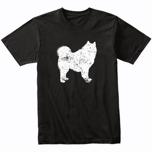 Distressed Samoyed Silhouette Dog Owner T-Shirt