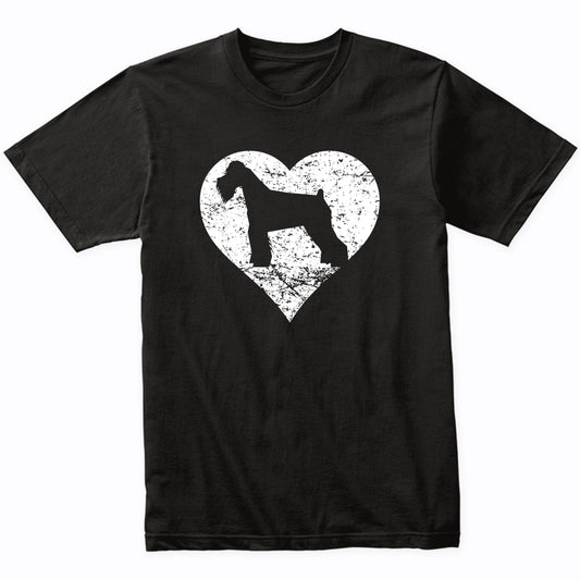 Distressed Schnauzer Heart Dog Owner Graphic T-Shirt