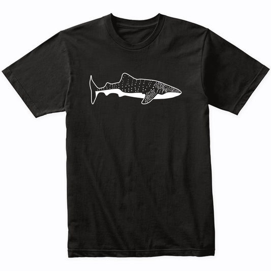Whale Shark Silhouette Simple Shark Design T-Shirt
