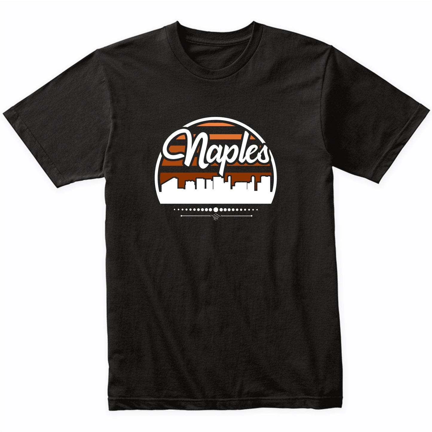 Retro Naples Florida Sunset Skyline T-Shirt