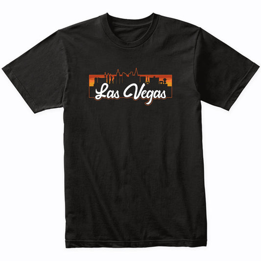 Vintage Style Retro Las Vegas Nevada Sunset Skyline T-Shirt