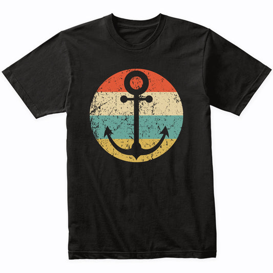 Nautical Sailing Retro Boat Anchor Icon T-Shirt