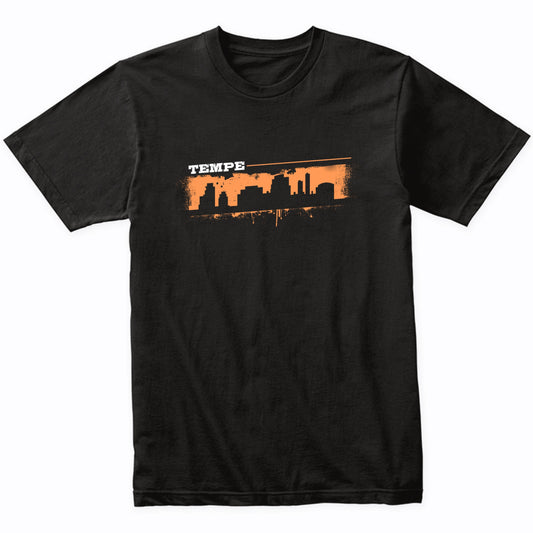 Tempe Arizona Skyline Retro Grafitti Style T-Shirt