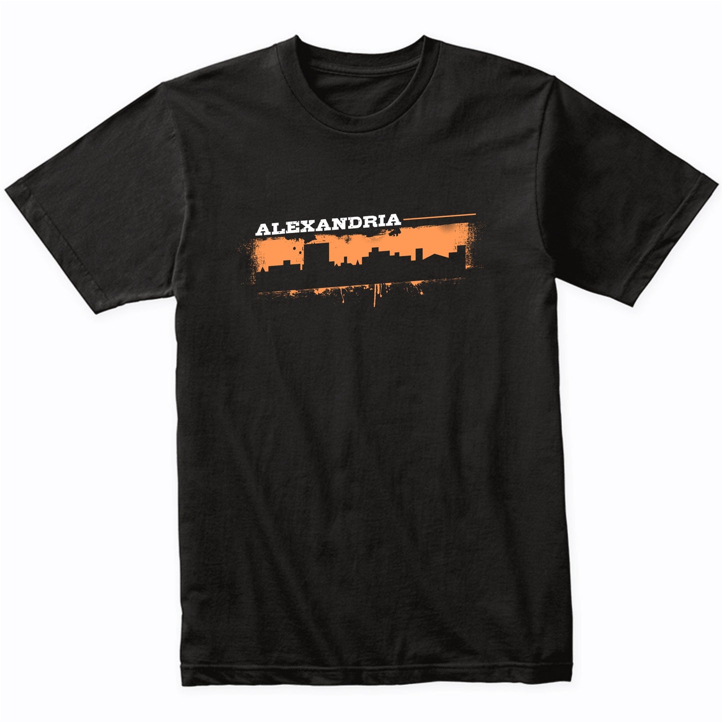 Alexandria Louisiana Skyline Retro Grafitti Style T-Shirt
