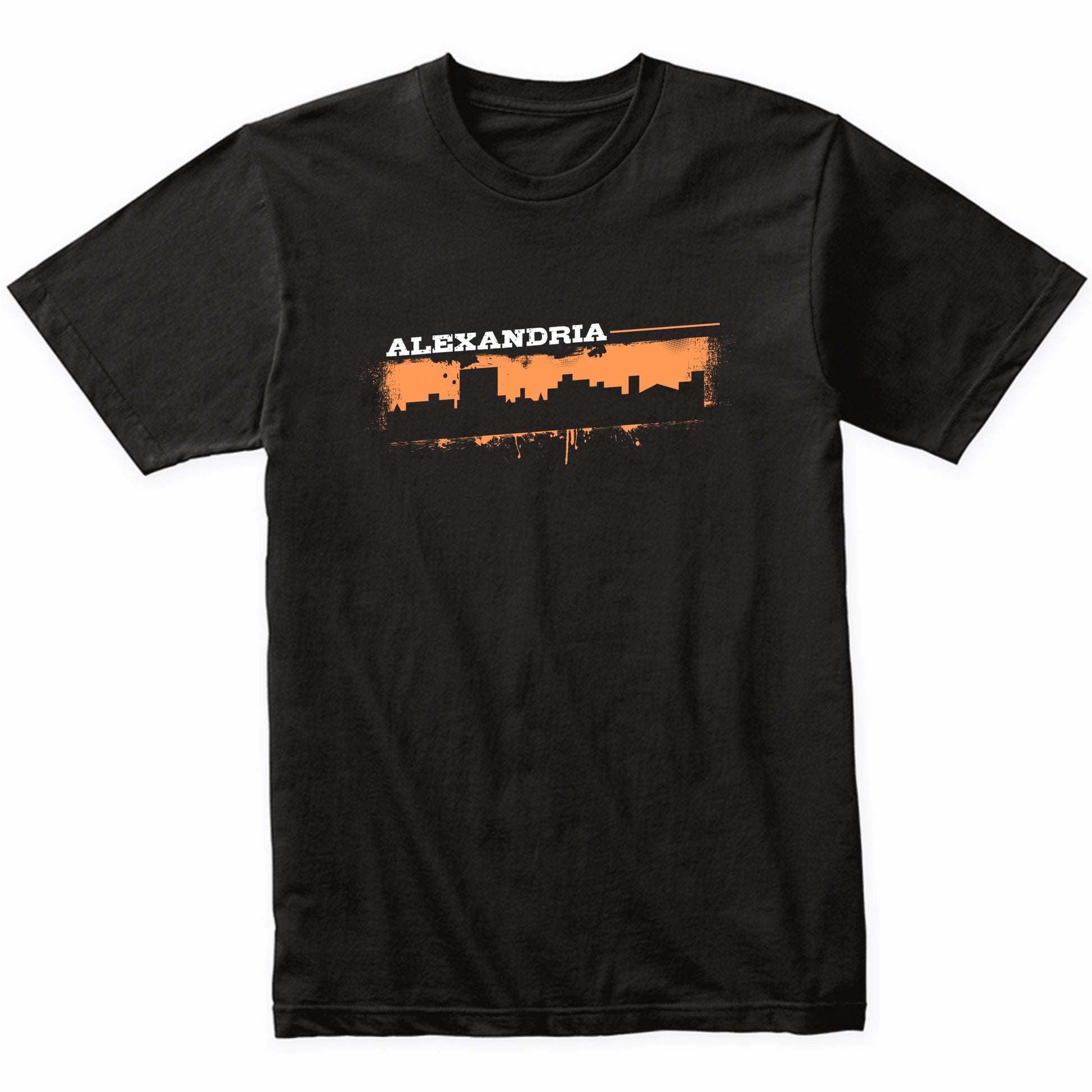 Alexandria Louisiana Skyline Retro Grafitti Style T-Shirt