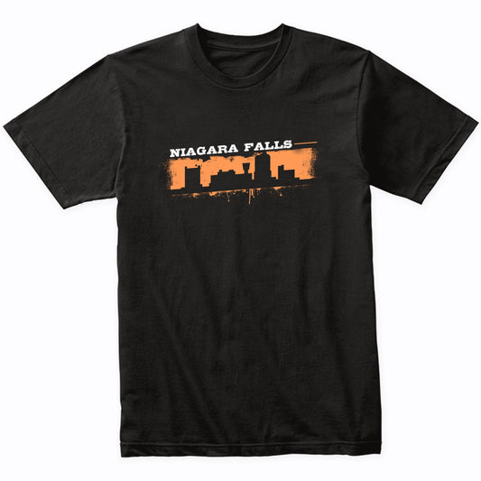 Niagara Falls New York Skyline Retro Grafitti Style T-Shirt