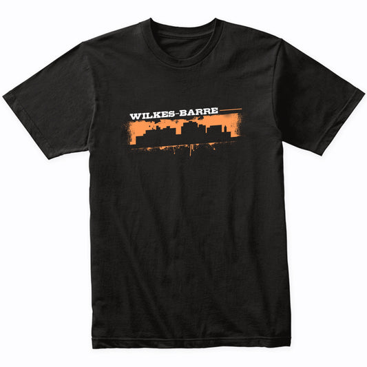 Wilkes-Barre Pennsylvania Skyline Retro Grafitti Style T-Shirt