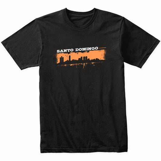 Santo Domingo Dominican Republic Skyline Retro Grafitti Style T-Shirt