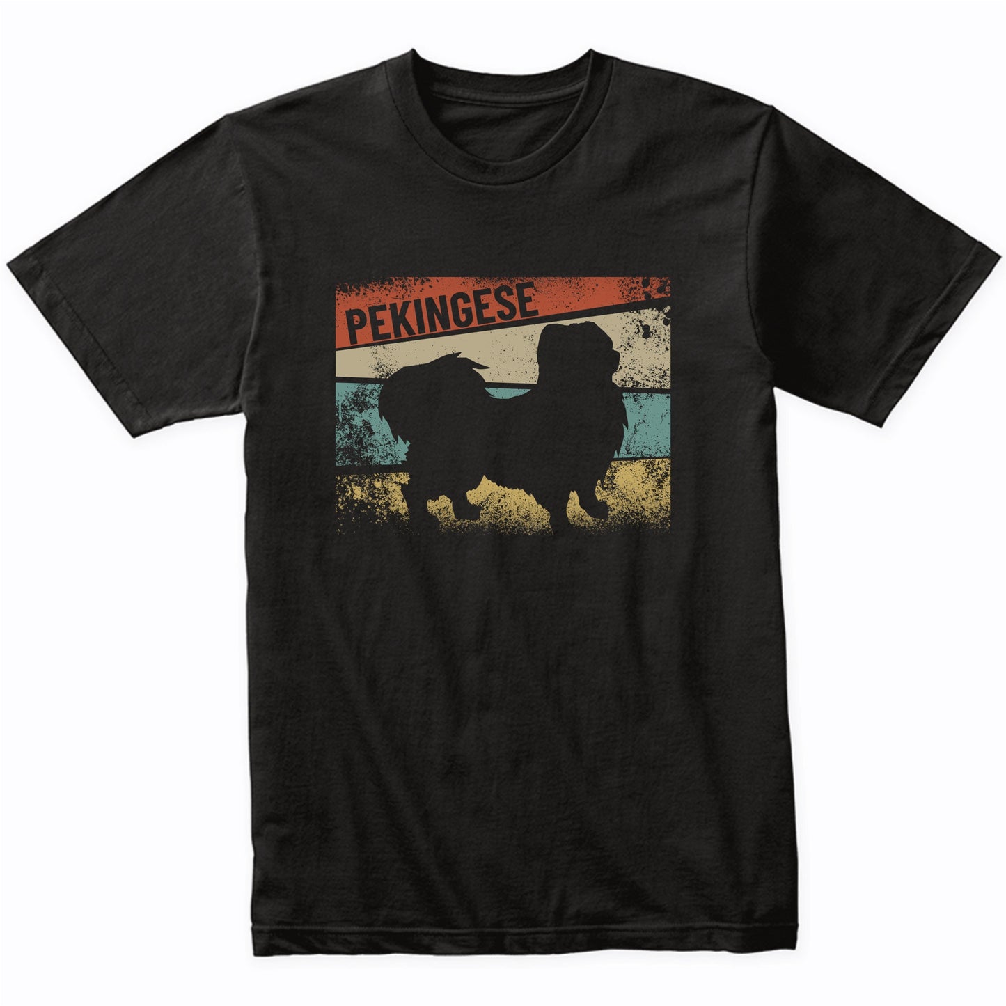Retro Pekingese Dog Breed Silhouette Pekingese T-Shirt
