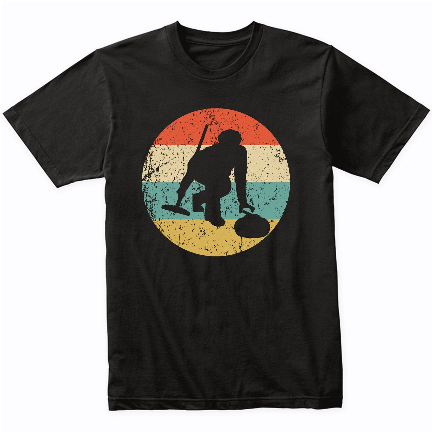 Retro Curling 1960's 1970's Vintage Style Curler T-Shirt