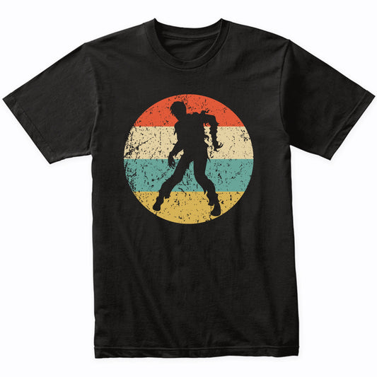 Halloween Spooky Scary Zombie Silhouette Creepy Retro T-Shirt