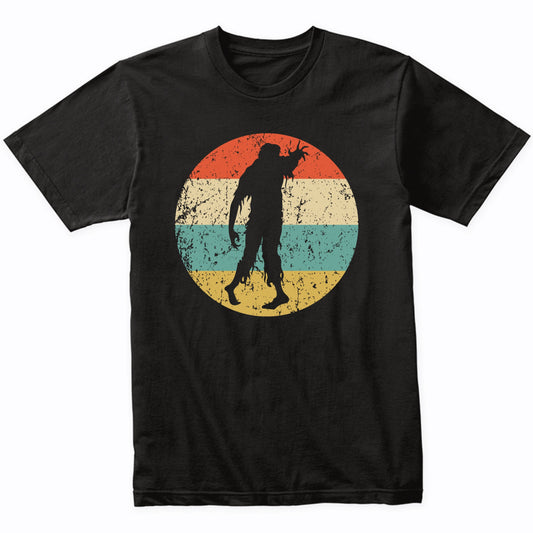 Retro Spooky Scary Zombie Silhouette Creepy Halloween T-Shirt