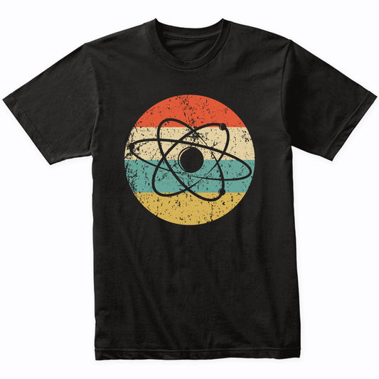 Atom Silhouette Retro Science Scientist T-Shirt