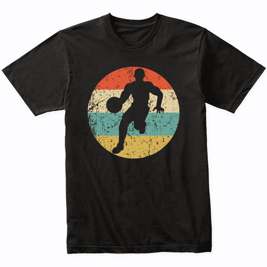 Basketball Player Silhouette Retro Sports T-Shirt