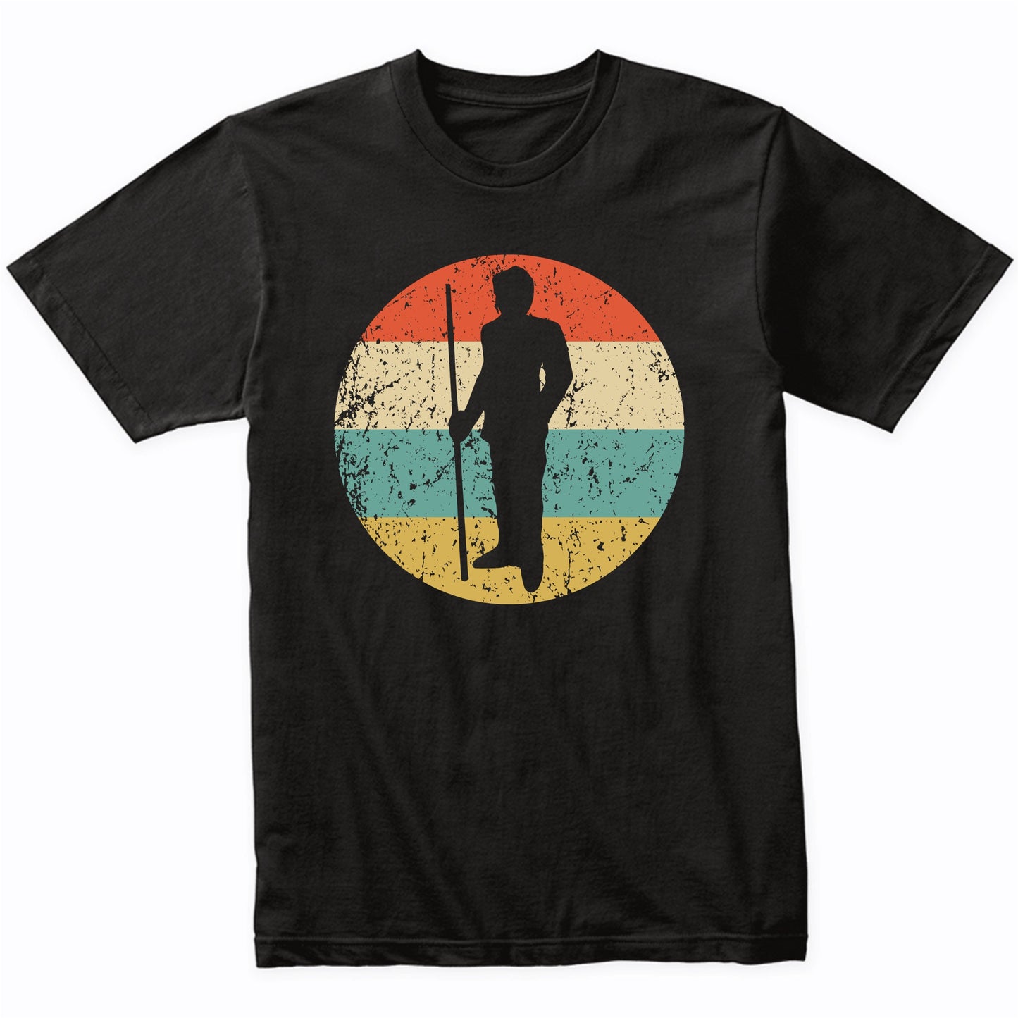 Billiards Player Pool Shark Silhouette Retro Sports T-Shirt