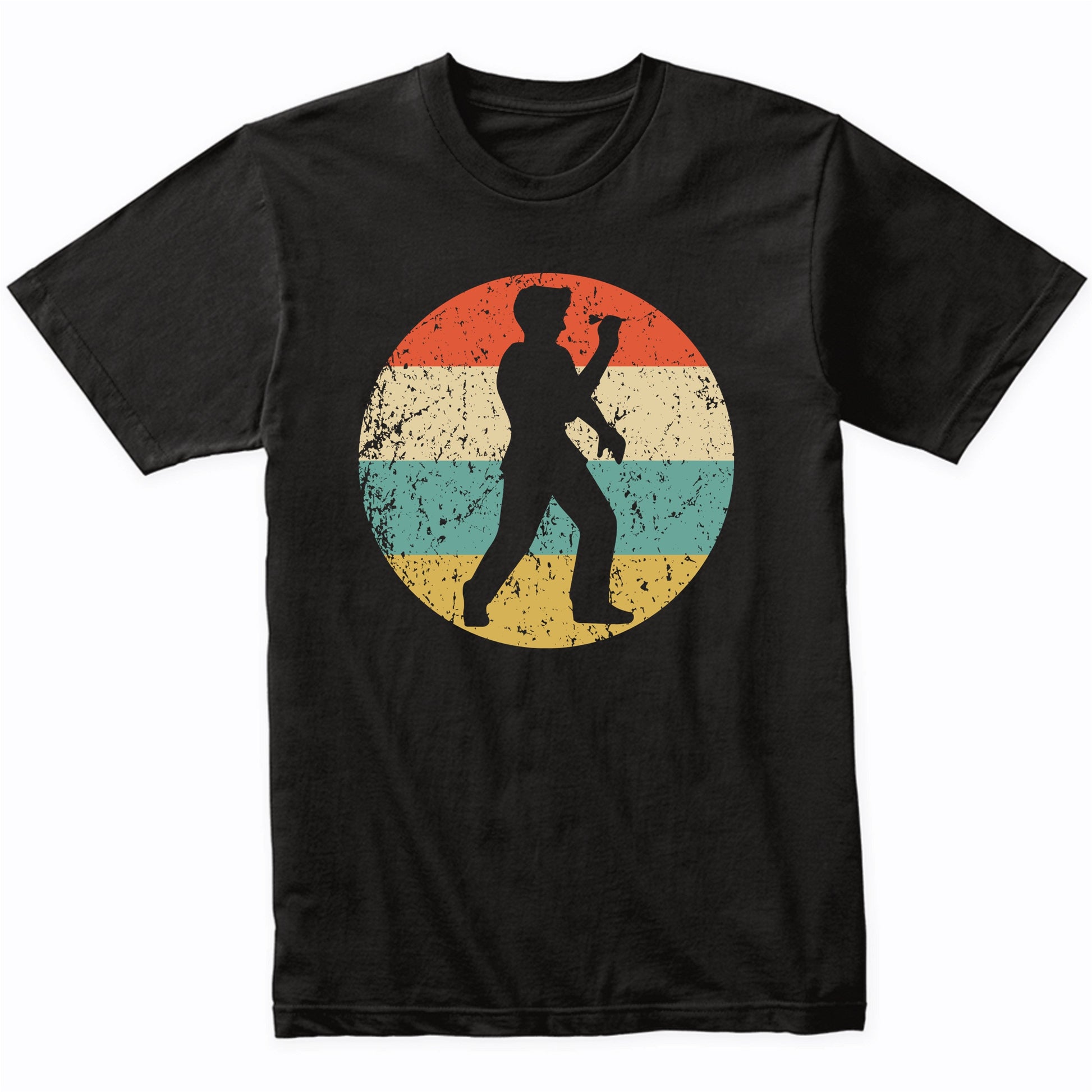 Darts Player Silhouette Retro Darts T-Shirt