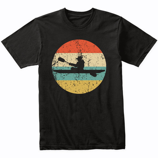 Kayaker Kayak Silhouette Retro Kayaking T-Shirt