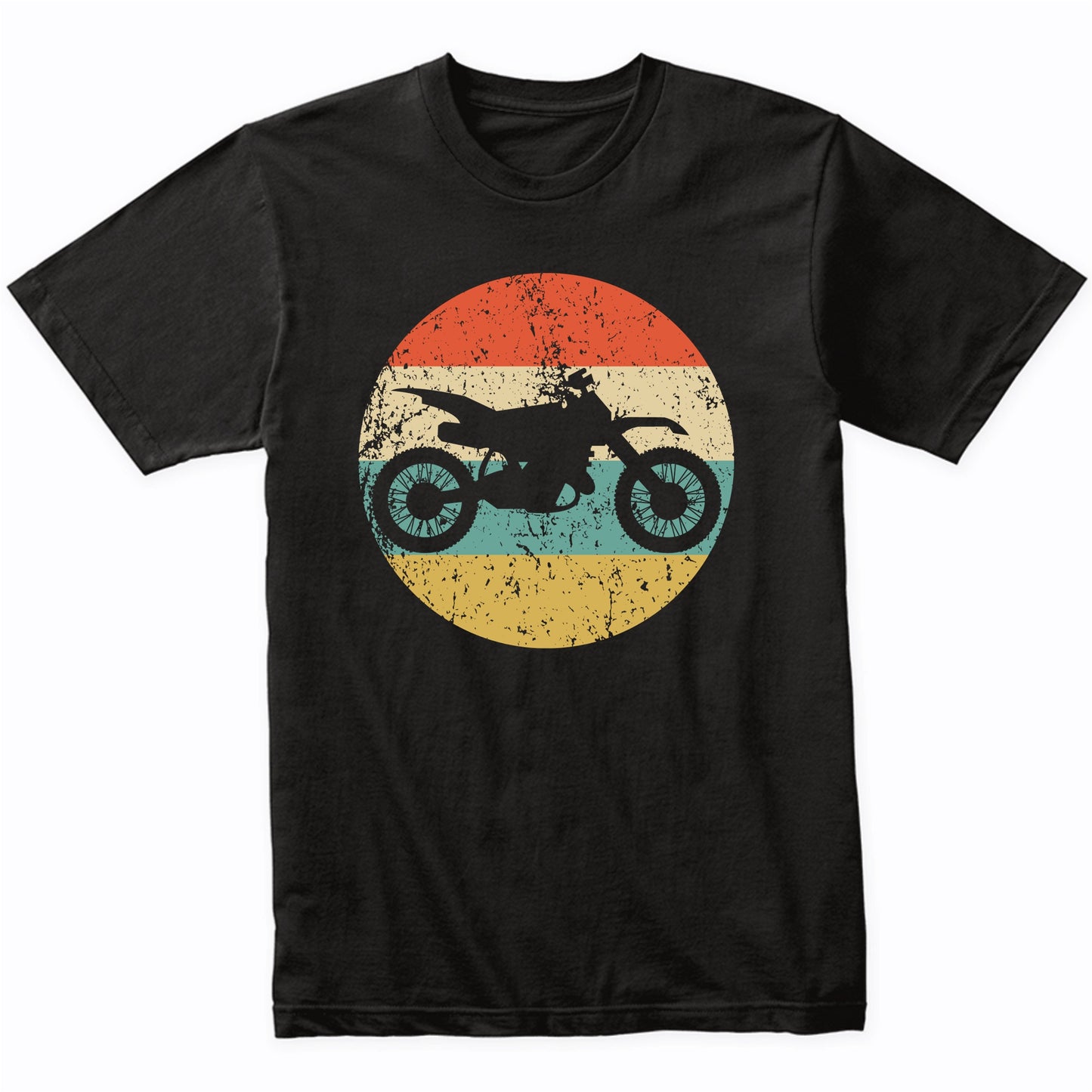 Dirt Bike Motocross Silhouette Retro Extreme Sports T-Shirt