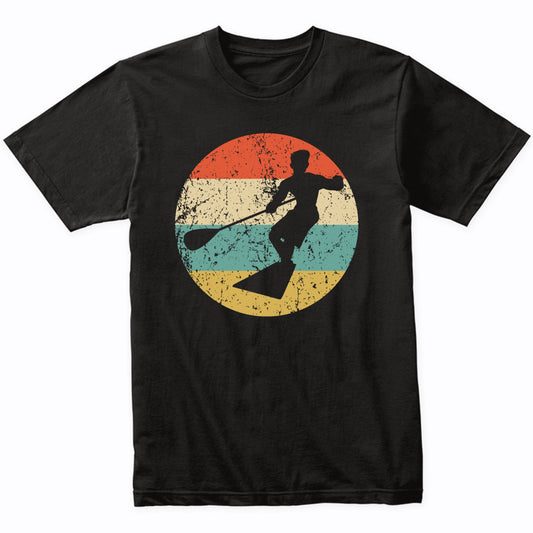 Paddleboarding Paddleboarder Silhouette Retro Water Sports T-Shirt