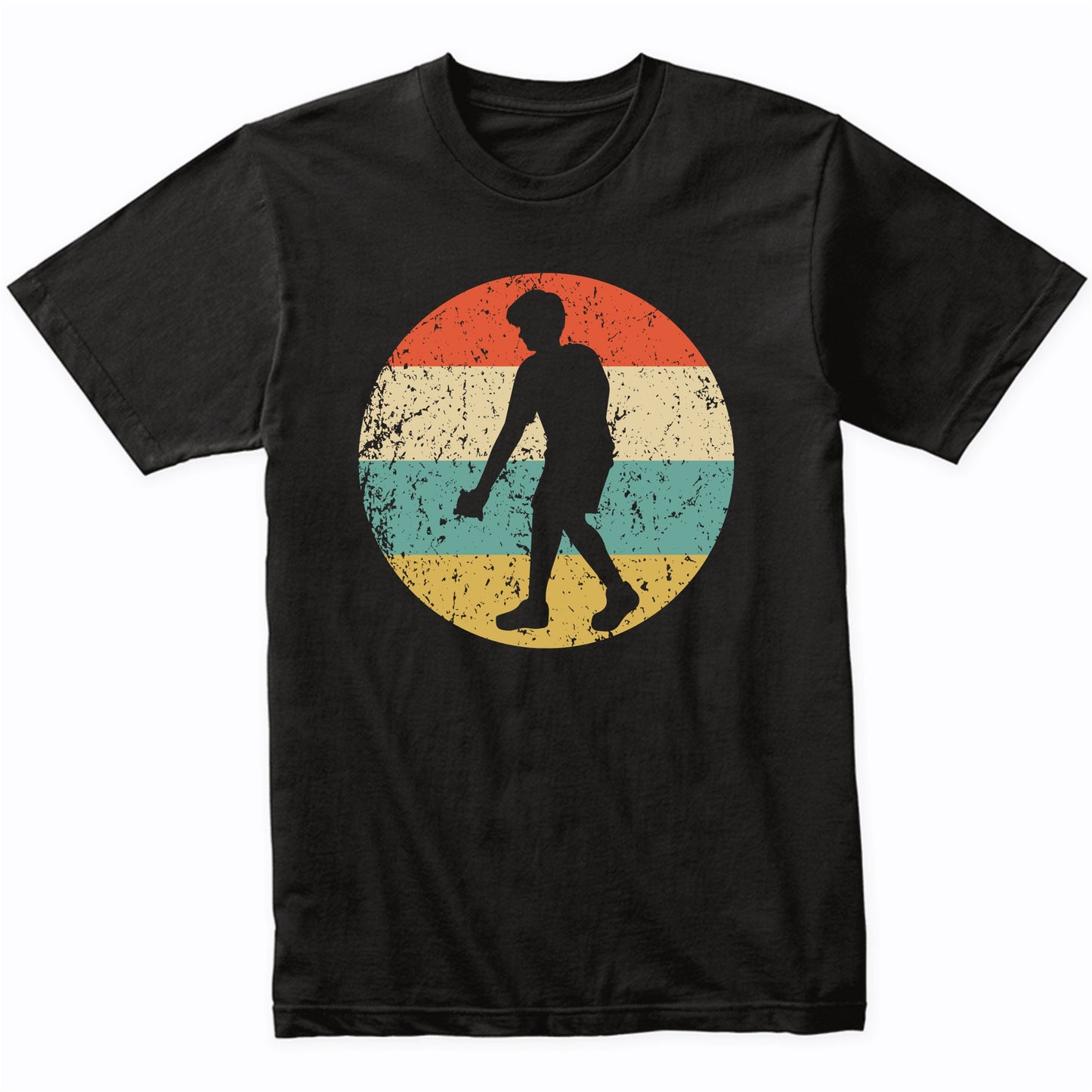 Cornhole Player Silhouette Retro Cornhole Tournament T-Shirt
