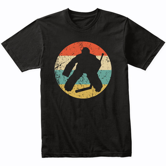 Hockey Goalie Silhouette Retro Hockey T-Shirt