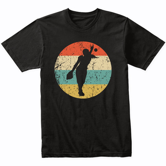 Softball Pitcher Silhouette Retro Softball Player T-Shirt