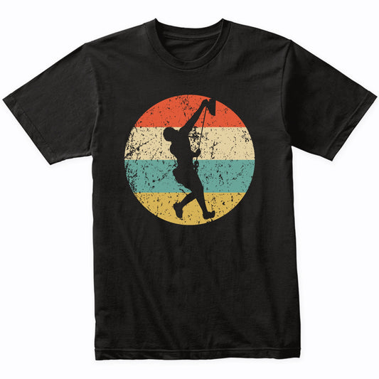 Rock Climber Silhouette Retro Rock Climbing T-Shirt