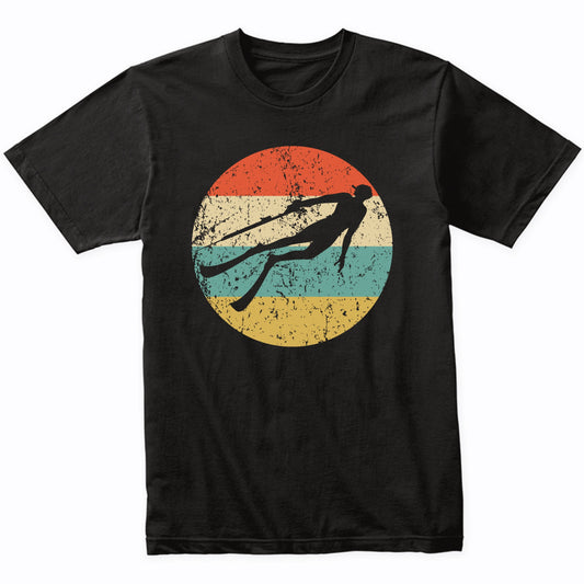 Spear Fisherman Silhouette Retro Spear Fishing T-Shirt