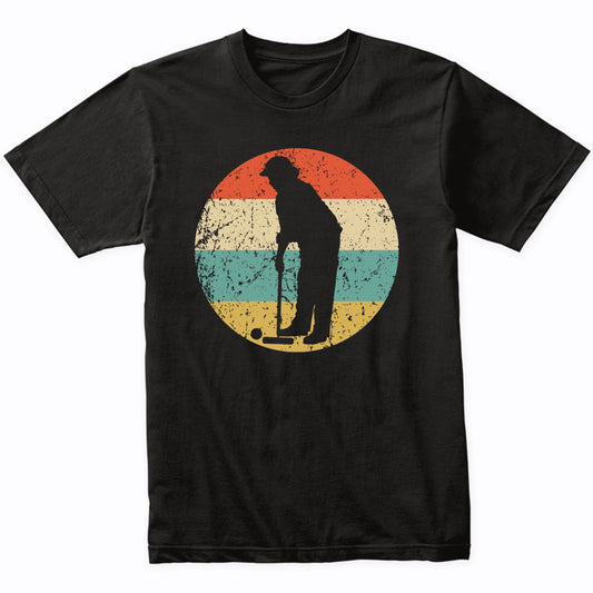 Croquet Player Silhouette Retro Croquet T-Shirt