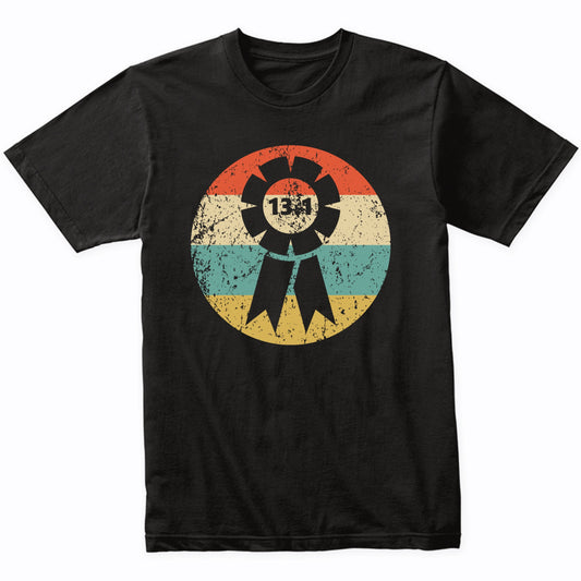 13.1 Miles Half Marathon Finisher Ribbon Icon Retro Running T-Shirt