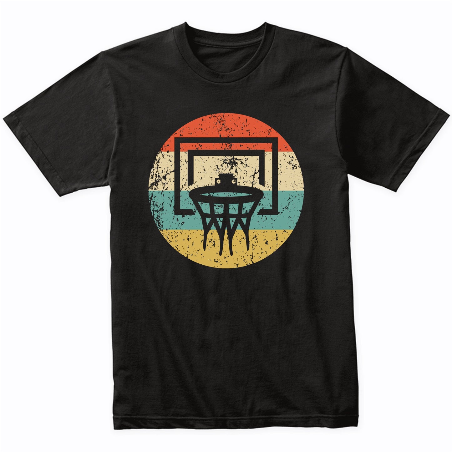 Basketball Hoop Net Icon Retro Basketball T-Shirt