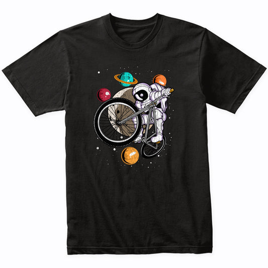 BMX Astronaut Outer Space Spaceman Bike Distressed T-Shirt