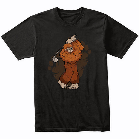 Bigfoot Golf Shirt - Sasquatch Golfing T-Shirt