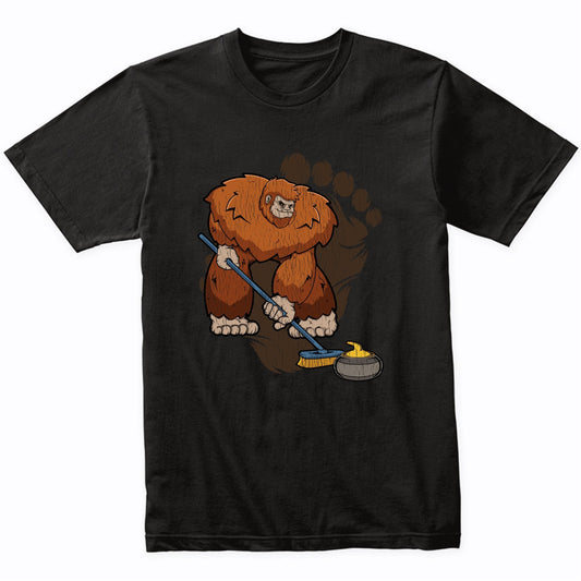 Bigfoot Curling Shirt - Sasquatch Curling T-Shirt