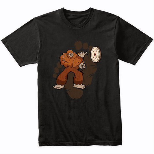 Bigfoot Darts Shirt - Sasquatch Playing Darts T-Shirt
