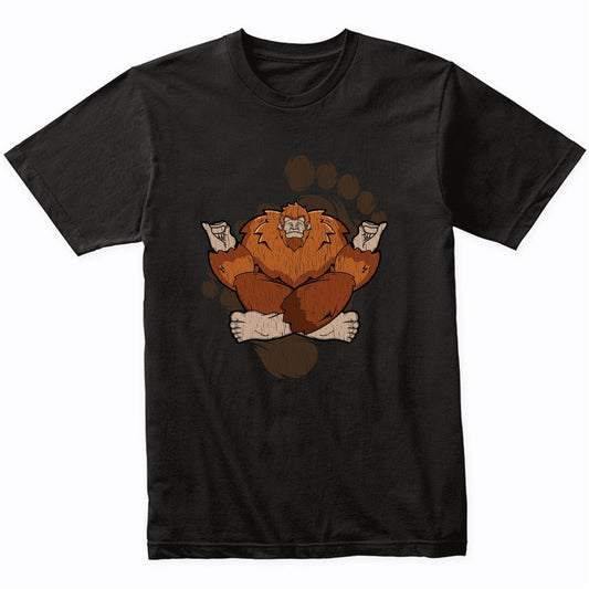Bigfoot Yoga Shirt - Sasquatch Meditating T-Shirt
