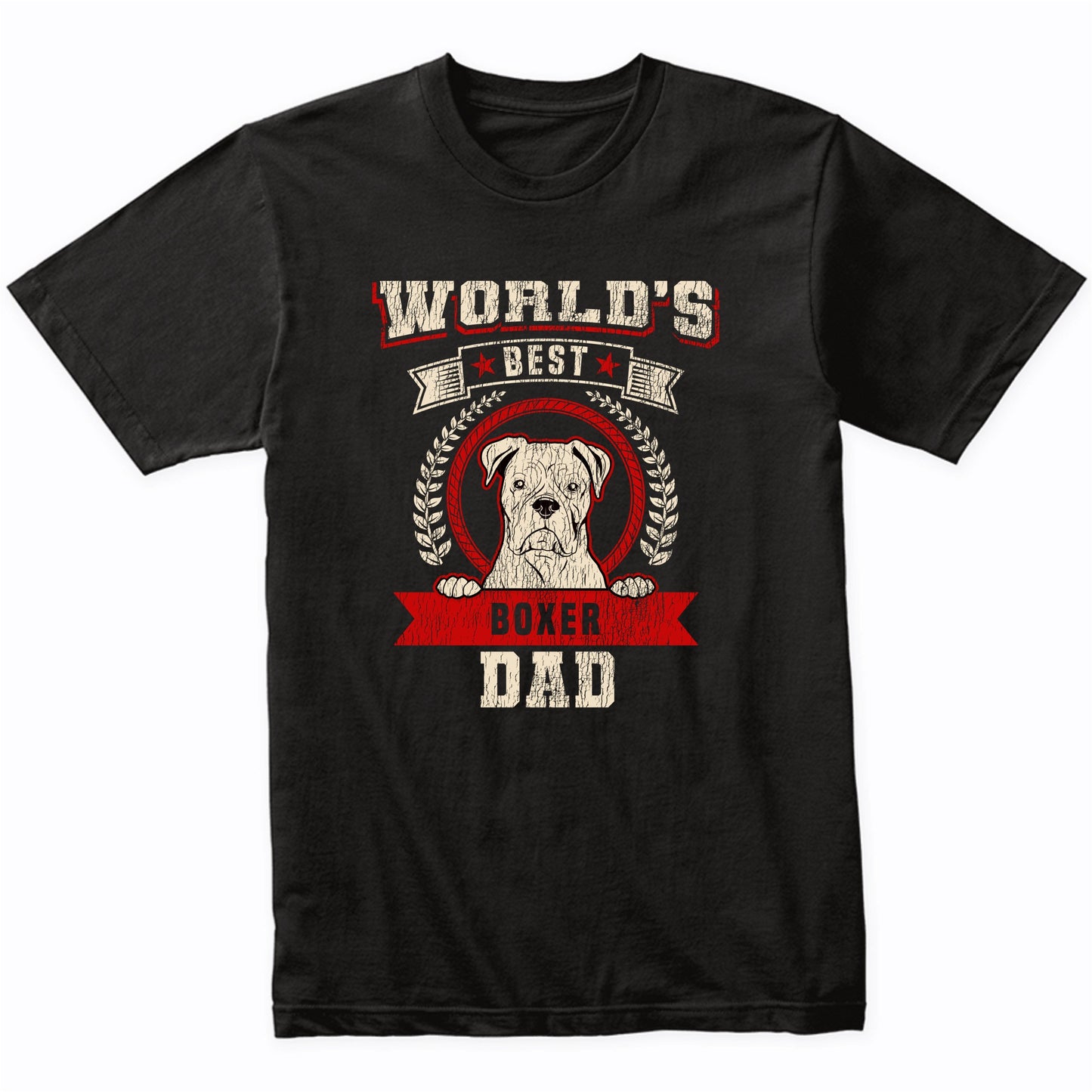 World's Best Boxer Dad Dog Breed T-Shirt