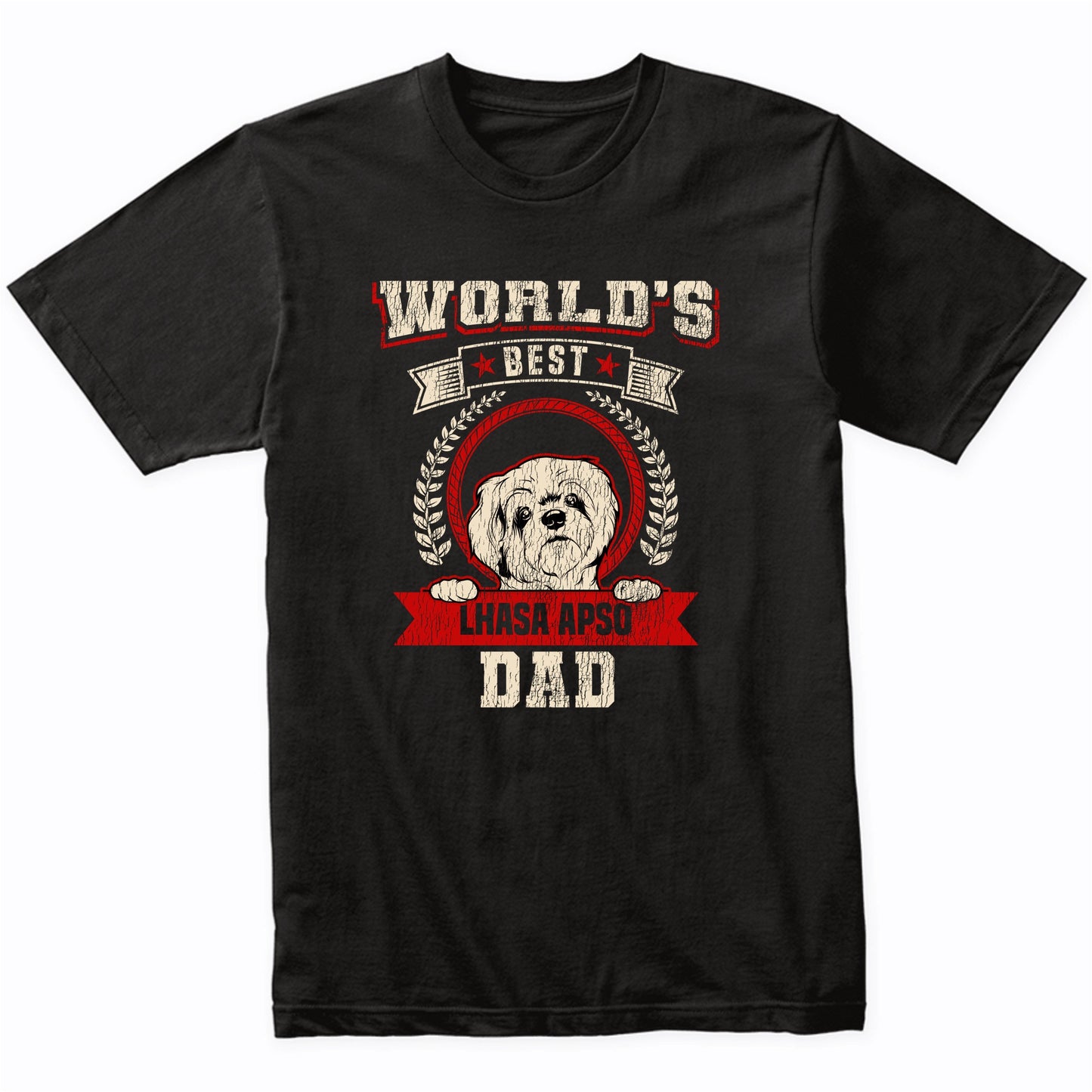World's Best Lhasa Apso Dad Dog Breed T-Shirt